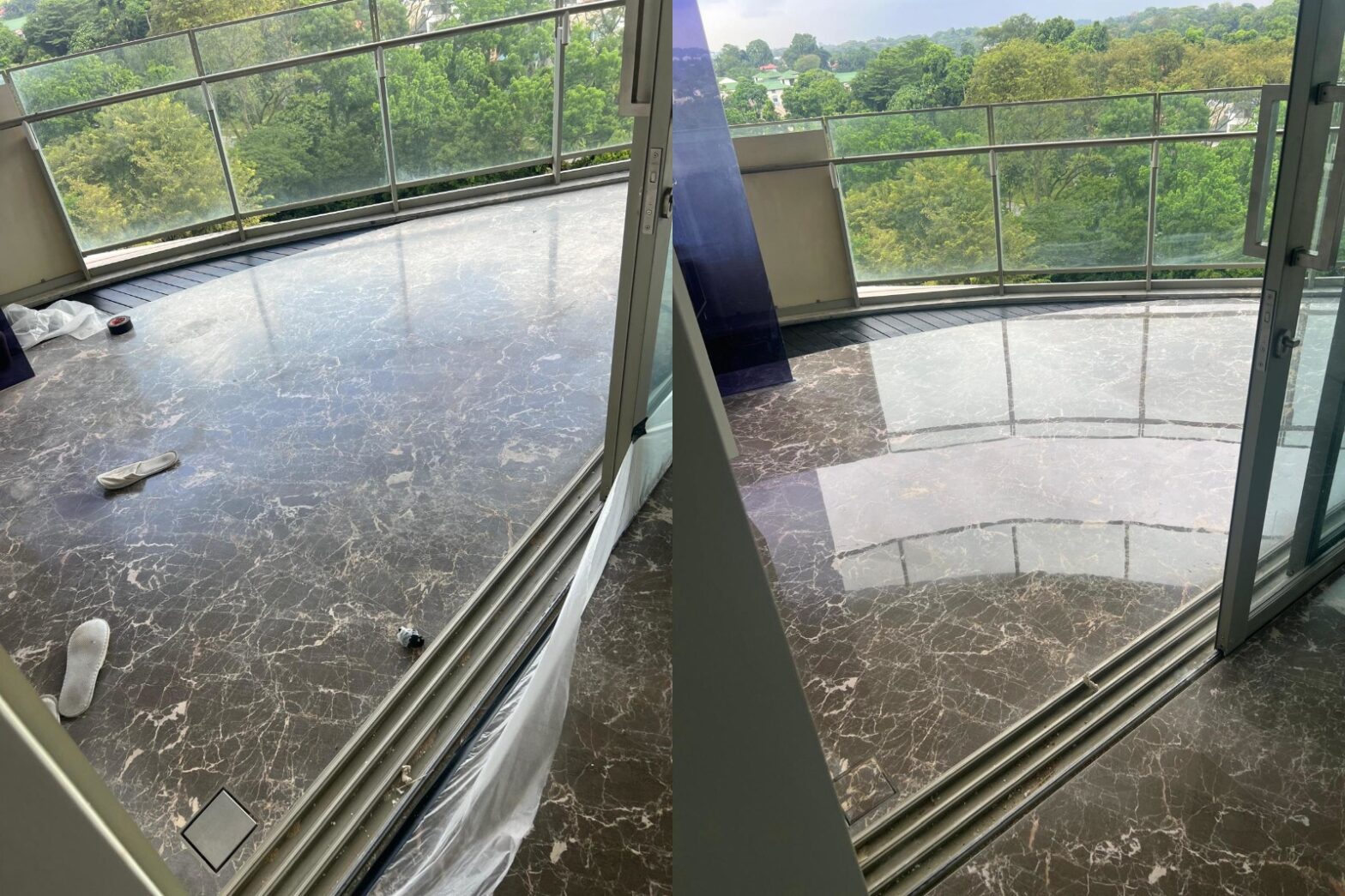 Professional marble and terrazzo floor polishing by R&S POLISHING in Singapore for a sleek and long-lasting shine.