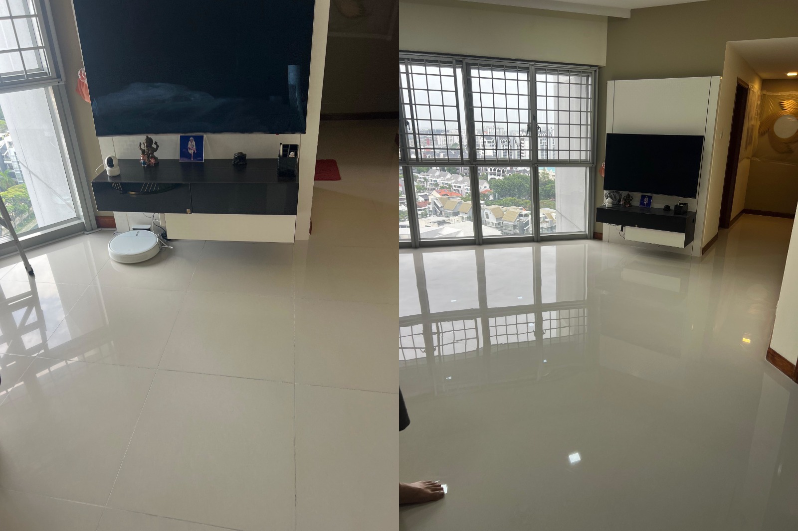 Best homogeneous tiles polishing service by R&S POLISHING PTE. LTD. in Singapore, restoring shine and smoothness to tile floors.