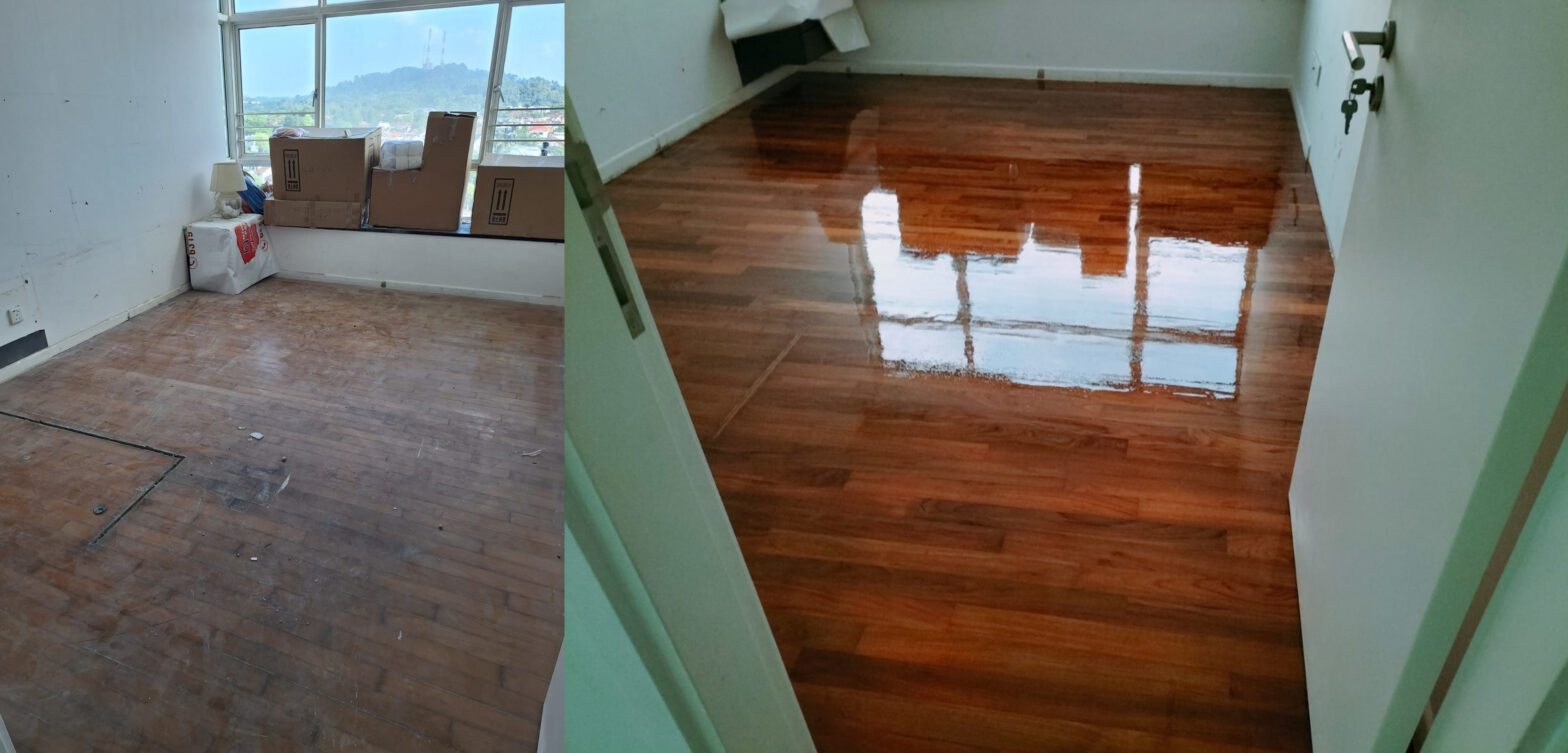 Wooden parquet polishing service in Singapore by R&S POLISHING – restoring elegance and shine to wooden floors