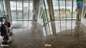 Professional marble polishing and restoration for floors and countertops in Singapore