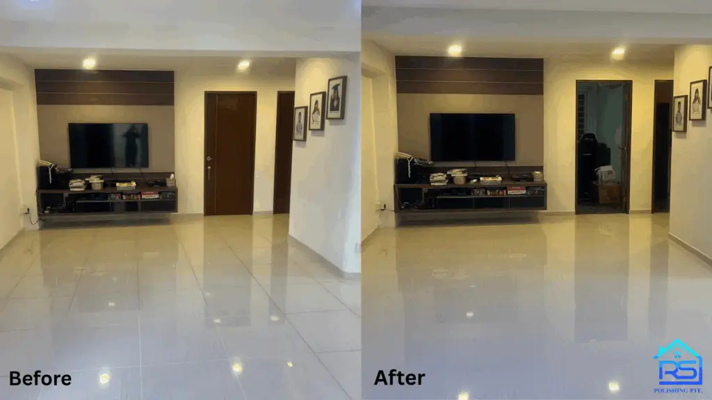 Professional homogeneous tile polishing service in Singapore.