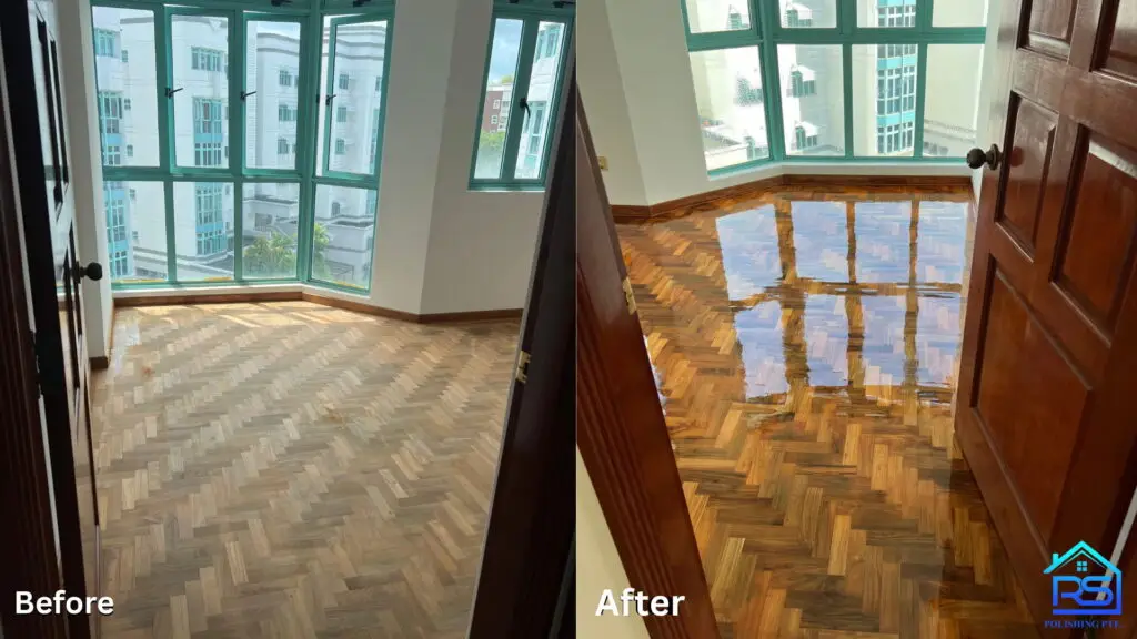 Wooden parquet polishing service in Singapore by R&S POLISHING – restoring elegance and shine to wooden floors