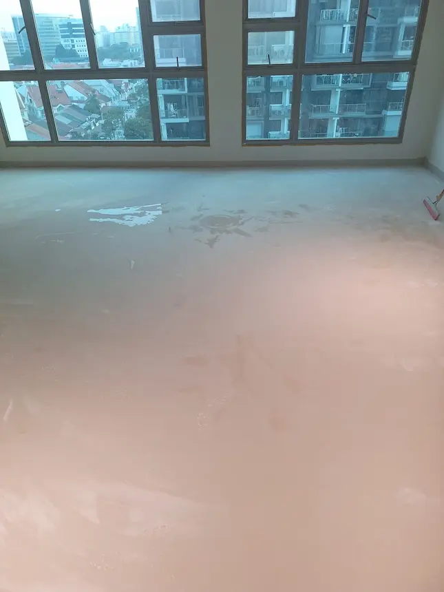 Premium Homogeneous Tiles Polish & Restoration Before and after of homogeneous tiles polishing service in Singapore removing dullness and scratches.